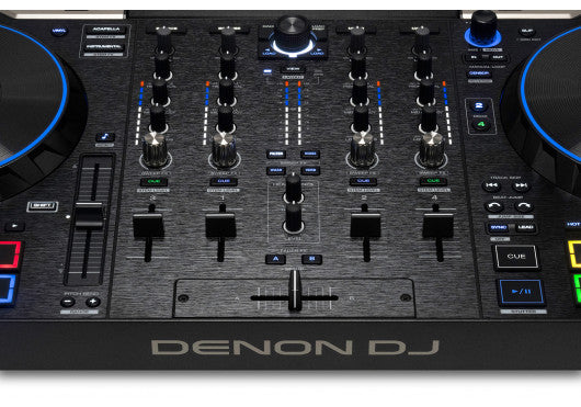 DENON PRIME4 G2 - Système DJ tout-en-un 4 voies autonome, écran tactile 10", Pad MPC, Stems