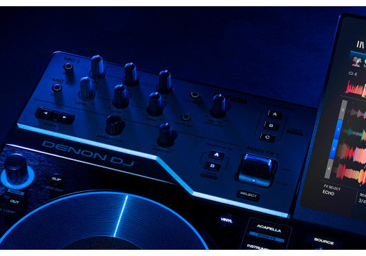 DENON PRIME4 G2 - Système DJ tout-en-un 4 voies autonome, écran tactile 10", Pad MPC, Stems