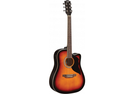 EKO Guitare électro Ranger Cutaway EQ Brown Sunburst