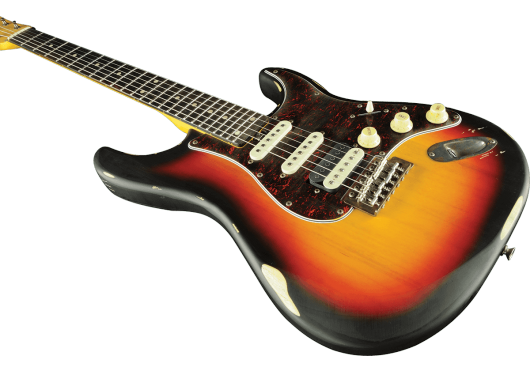 EKO Guitare Electrique Type Strat Aire Relic Sunburst