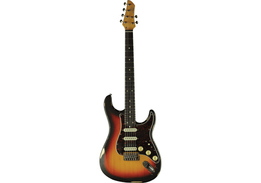 EKO Guitare Electrique Type Strat Aire Relic Sunburst