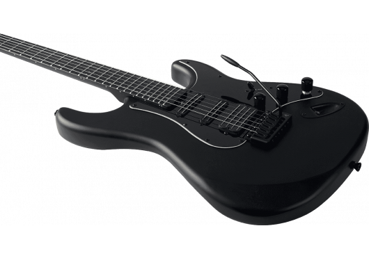 EKO Guitare Electrique Type Strat Aire Stealth noir mat - HSS rockbuckers