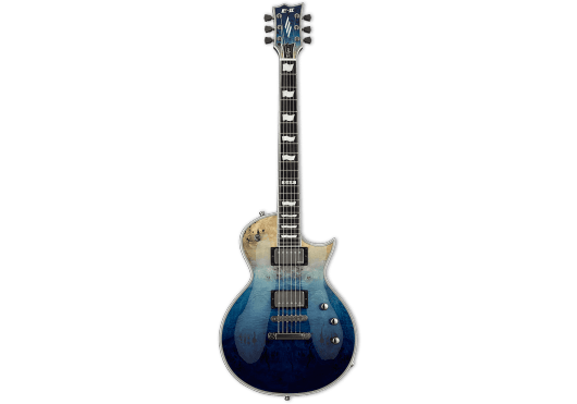 ESP E-II Eclipse Burled Maple Blue Natural Fade