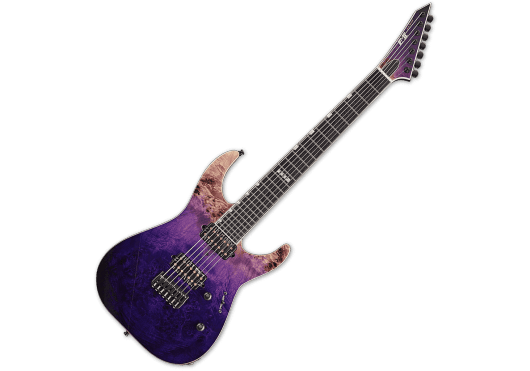 ESP E-II M-II 7 cordes Burled Male Hipshot Purple Natural Faded