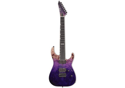 ESP E-II M-II 7 cordes Burled Male Hipshot Purple Natural Faded
