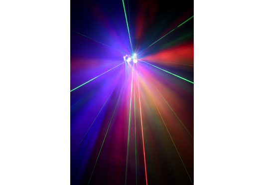 ALGAM LIGHTING Projecteur 4-en-1 PAR 4 LED 9x 3W + strob + laser RG
