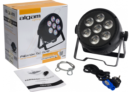ALGAM LIGHTING PAR Wash 7x 30W RGBWW 4-en-1, optique 15°