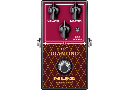 NUX Pédale d'overdrive analogique type ampli à lampes Diamond 63 British