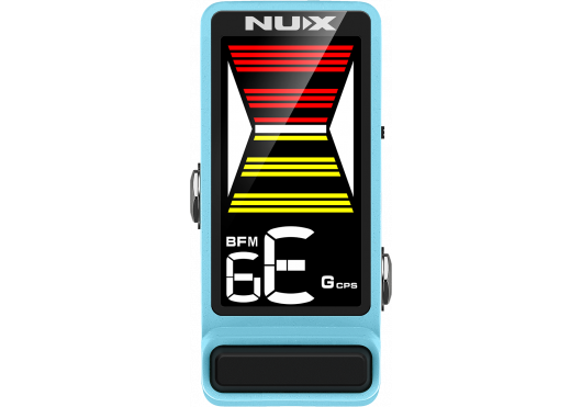 NUX Pédale accordeur guitare compact LCD couleur - bleu