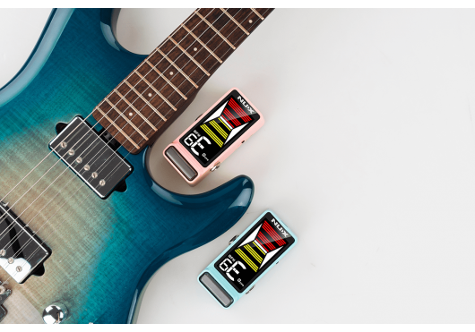 NUX Pédale accordeur guitare compact LCD couleur - rose