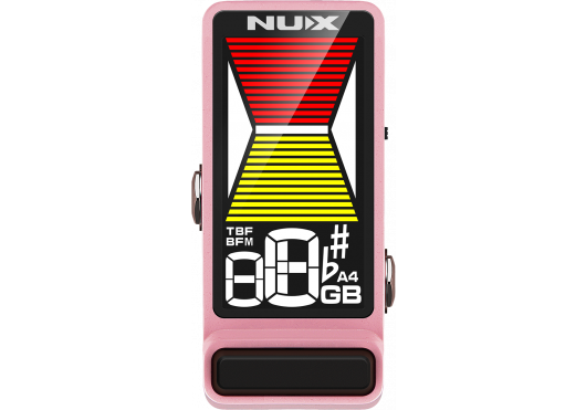 NUX Pédale accordeur guitare compact LCD couleur - rose