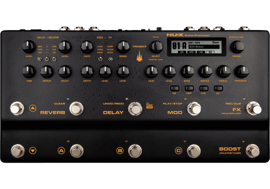 NUX Multi-effet guitare Trident 10 switchs, 10 blocs effets, MIDI, looper