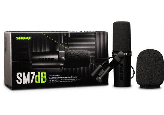 SHURE SM7DB Microphone broadcast dynamique avec préamp