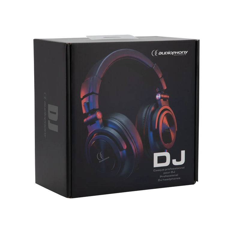 Audiophony DJ – Casque fermé, oreillettes rotatives et transducteurs de 50 mm