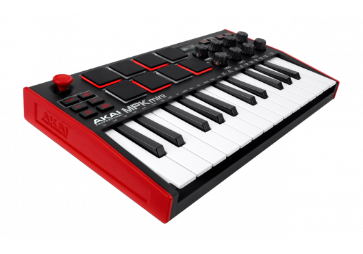 Clavier-maître USB 25 mini touches, 8 pads et encodeurs, écran LED