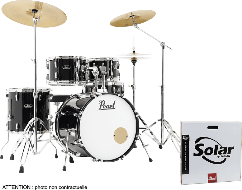 Batterie Roadshow 5F Fusion 20" + B-50 + Ride 20" Solar Jet Black