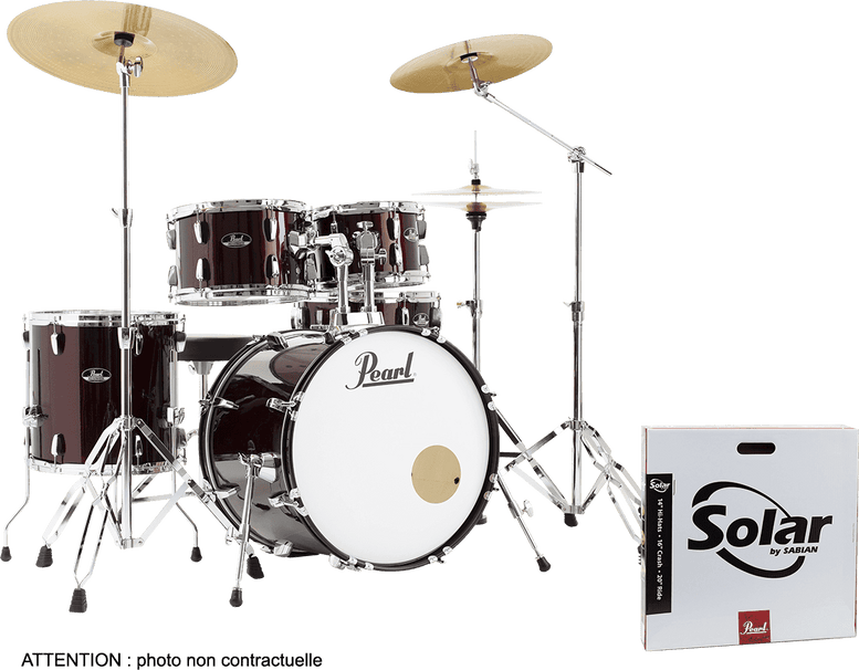 Batterie Roadshow 5F Fusion 20" + B-50 + Ride 20" Solar Red Wine