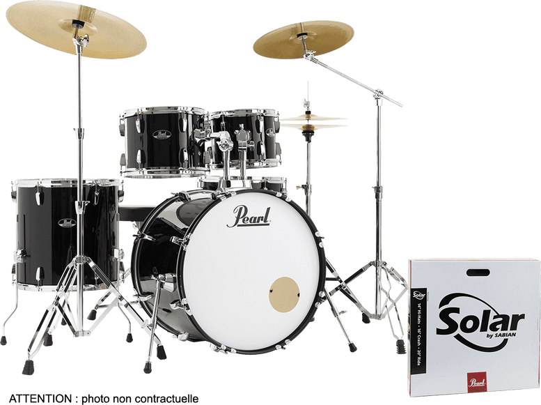 Batterie Roadshow 5F Rock 22" + B-50 + Ride 20" Solar Jet Black