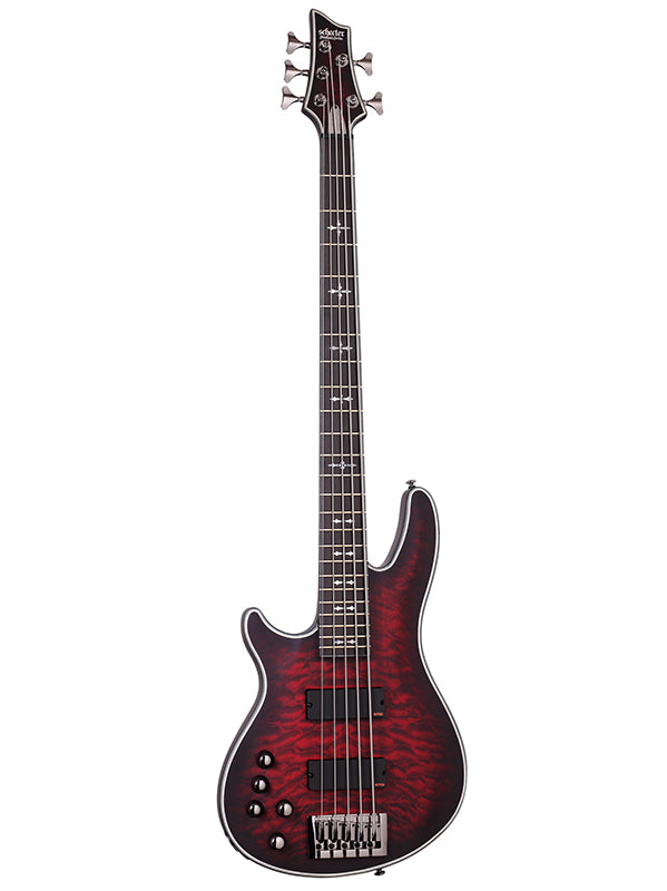 Hellraiser Extreme 5 Basse, Gaucher - Crimson Red Burst Satin