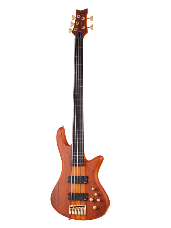 Stiletto Studio 5 Fretless, Gaucher - Honey Satin