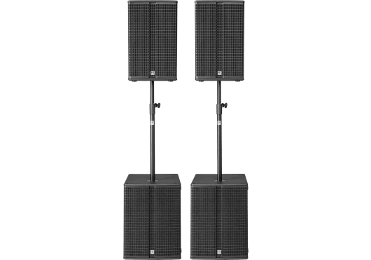 2 L3-115FA, 2 LSUB-1800A, housses + mâts