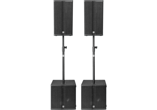 2 L3-112FA, 2 LSUB-1500A, housses + mâts