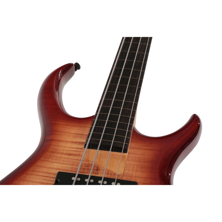 M7 Alder-4 Fl Brs Brown Sunburst Fretless