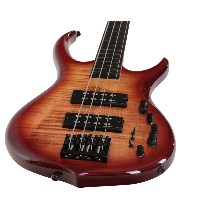 M7 Alder-4 Fl Brs Brown Sunburst Fretless