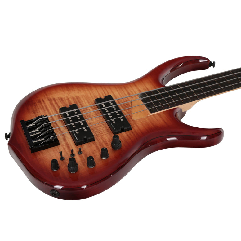 M7 Alder-4 Fl Brs Brown Sunburst Fretless