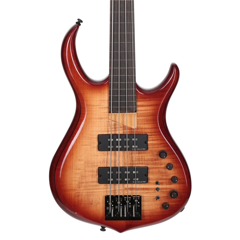 M7 Alder-4 Fl Brs Brown Sunburst Fretless