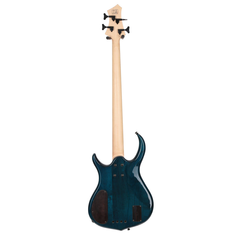 M7 Alder-4 Fl Tbl Transparent Blue Fretless