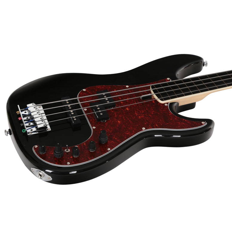 P7 Alder-4 Bk Fl Black Fretless