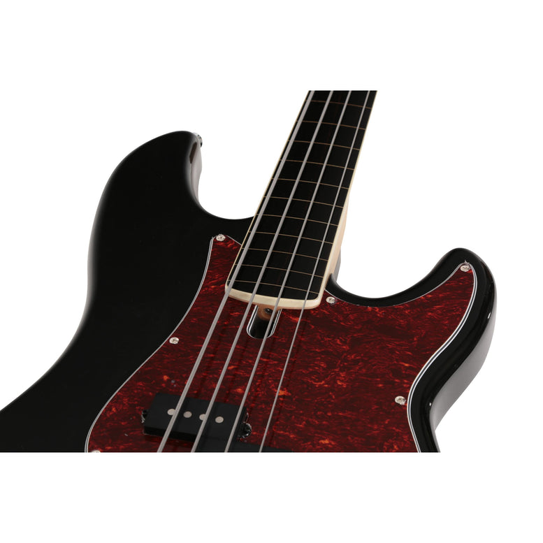 P7 Alder-4 Bk Fl Black Fretless