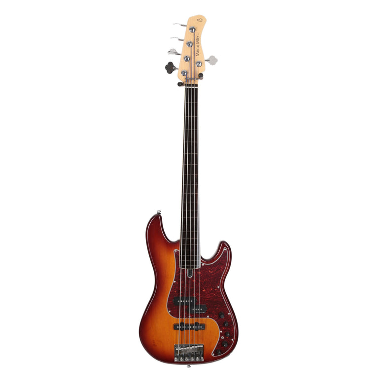 P7 Alder-5 Ts Fl Tobacco Sunburst Fretless