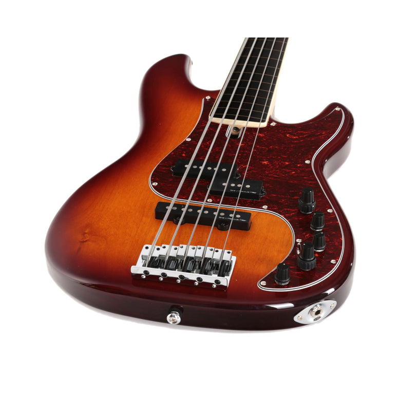 P7 Alder-5 Ts Fl Tobacco Sunburst Fretless