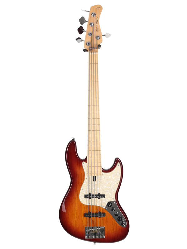 V7 Swamp Ash-5 Fl Ts Mn Tobacco Sunburstfretless