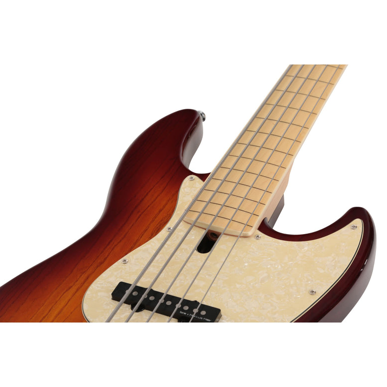 V7 Swamp Ash-5 Fl Ts Mn Tobacco Sunburstfretless