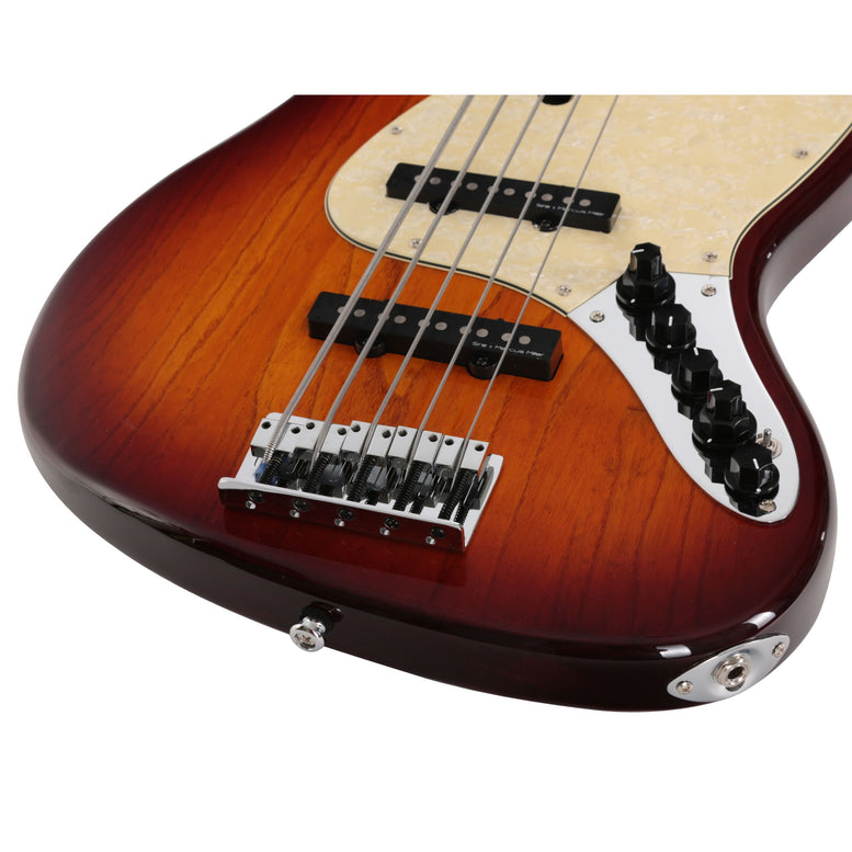 V7 Swamp Ash-5 Fl Ts Mn Tobacco Sunburstfretless