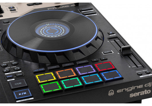 DENON PRIME4 G2 - Système DJ tout-en-un 4 voies autonome, écran tactile 10", Pad MPC, Stems