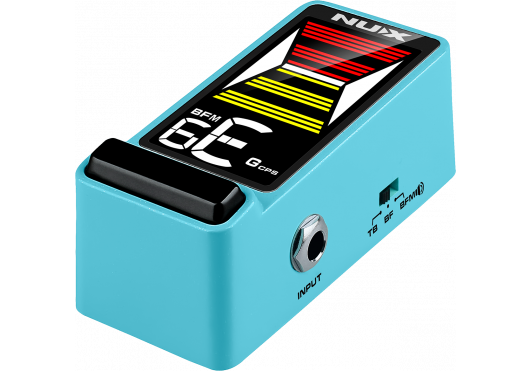 NUX Pédale accordeur guitare compact LCD couleur - bleu