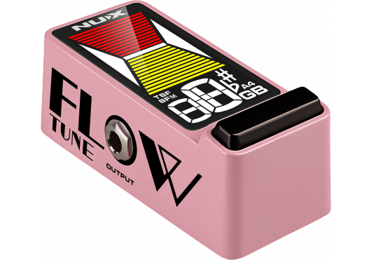 NUX Pédale accordeur guitare compact LCD couleur - rose