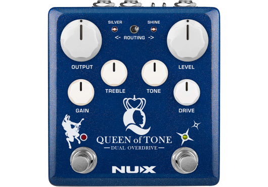 NUX Pédale d'overdrive double - Horseman + MorningStar