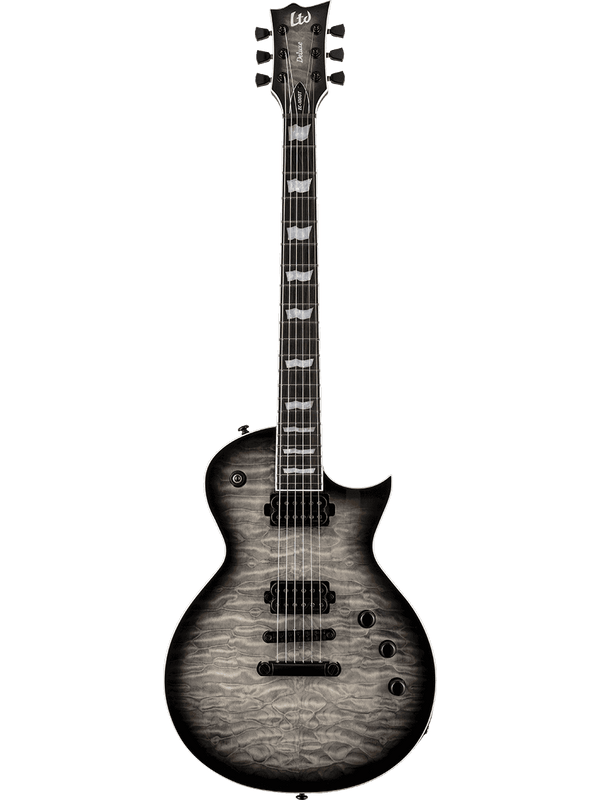 Guitare Électrique Ec-1000 Ctm Qm Charcoal Sunburst