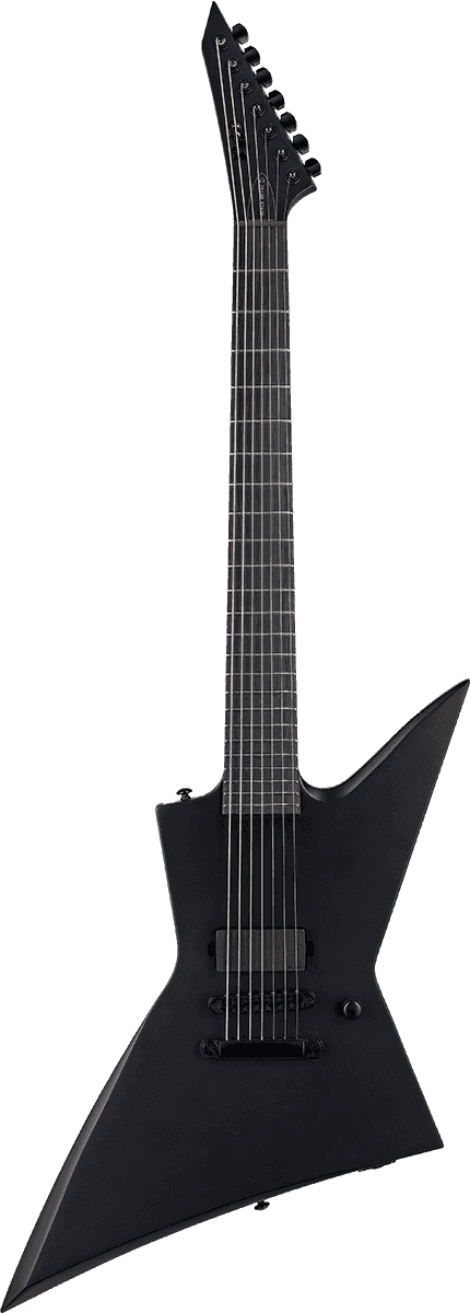 Guitare Électrique Ex7 Baritone Black Metal Black Satin