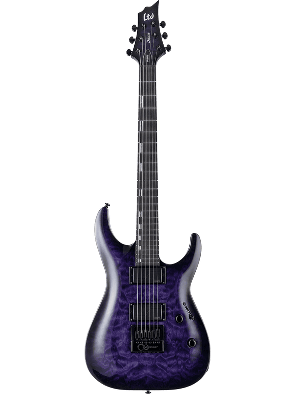 Guitare Électrique H-1000 Evertune Qm See Thru Purple Sunburst