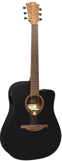 Dreadnought Black Satin Cutaway Electro