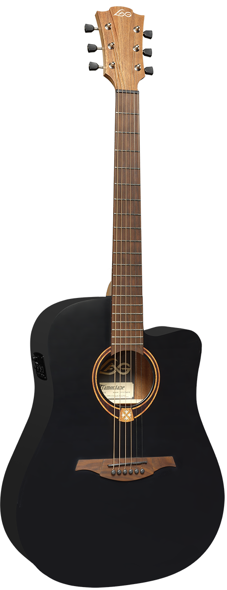 Dreadnought Black Satin Cutaway Electro