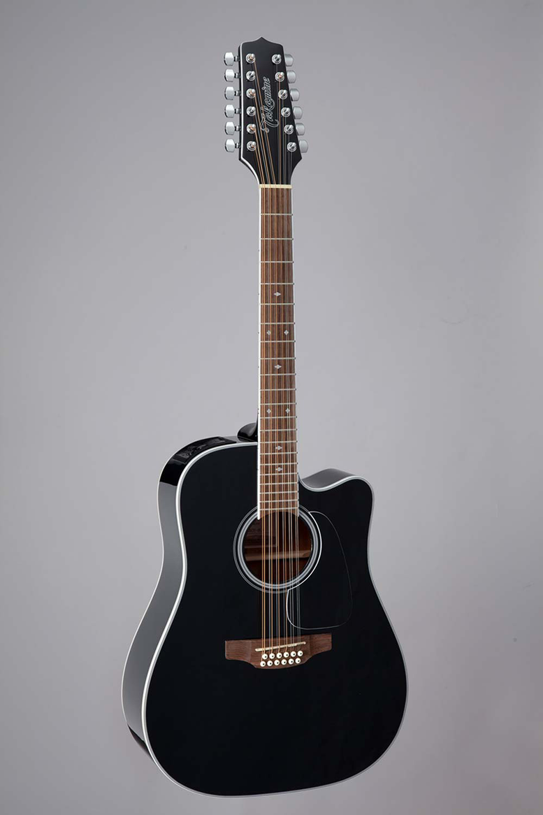 Guitare Électro-Acoustique Gd38Ce Black 12 Cordes + Housse