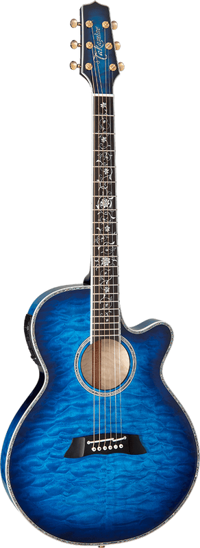 Guitare Thin Line Series Tsp100 Fx Cutaway Quilt Dark Blue Sunburst