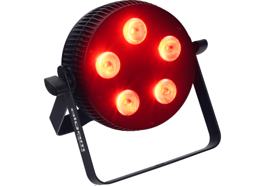 Projecteur à LED 5x10W 6-en-1 RGBWAU slim